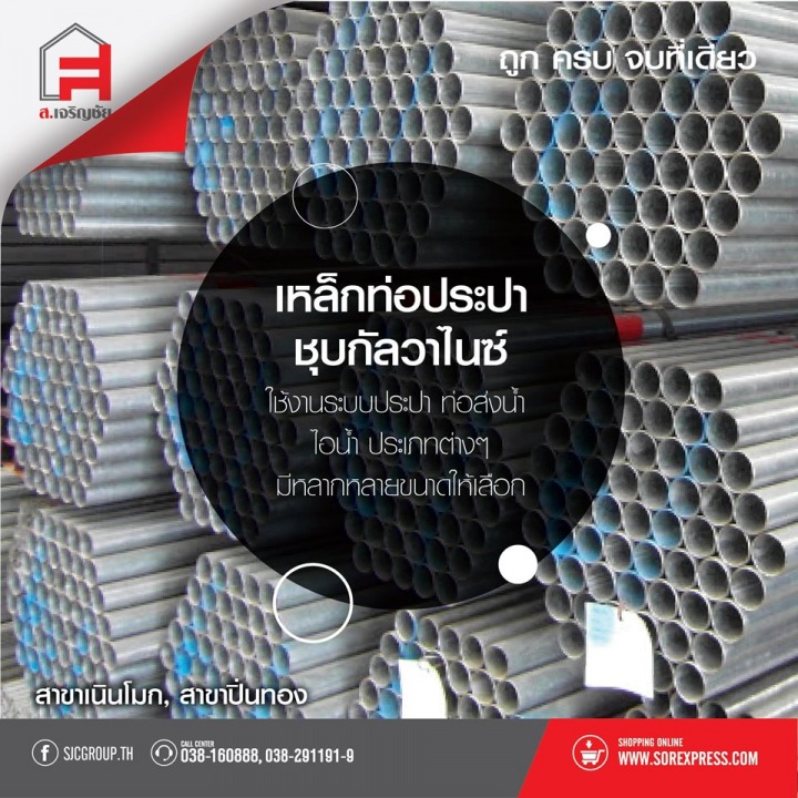 เหล็กท่อประปากัลวาไนซ์